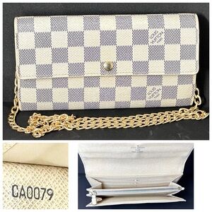 Authentic Louis Vuitton Sarah DA  Azur wallet crossbody very good condition